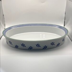 Villeroy & Boch Switch 3 Blue and White Oval Ceramic Dish